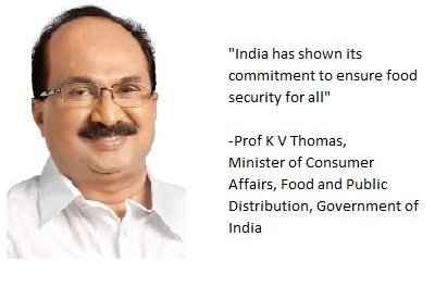 India has shown its commitment to ensure food security for all: Prof K V Thomas